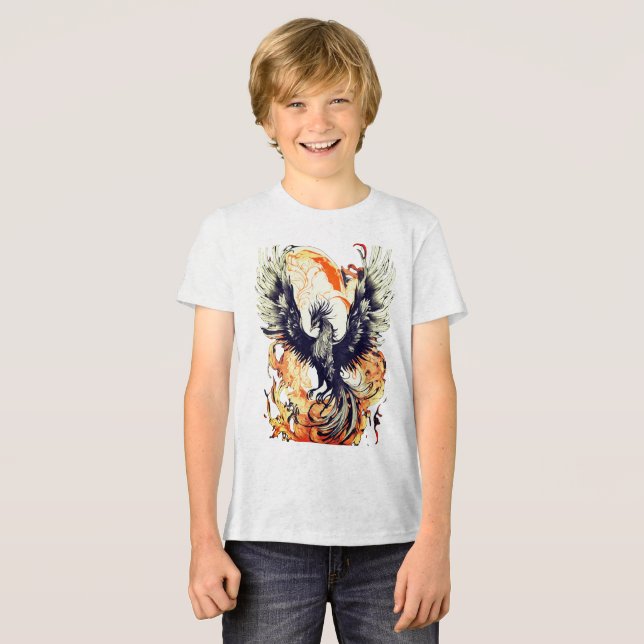 Kung i Himmel Eagles svepande utformning - T Shirt (Framsida Full)