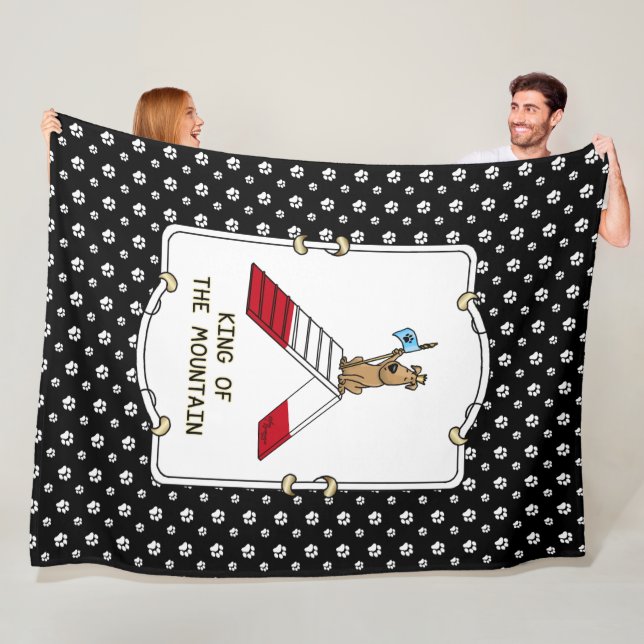 Kung i Hund bergsstadsplanering Fleecefilt (På plats)