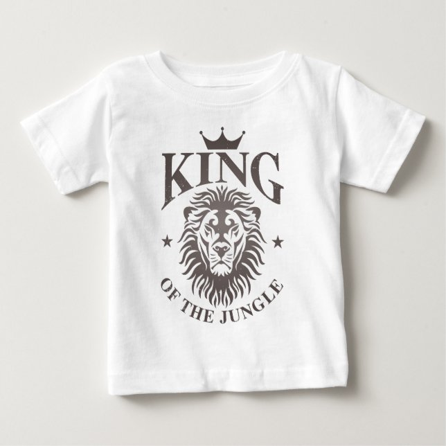 Kung i Jungle Baby T-Shirt (Framsida)