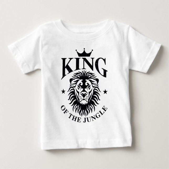 Kung i Jungle Baby T-Shirt (Framsida)
