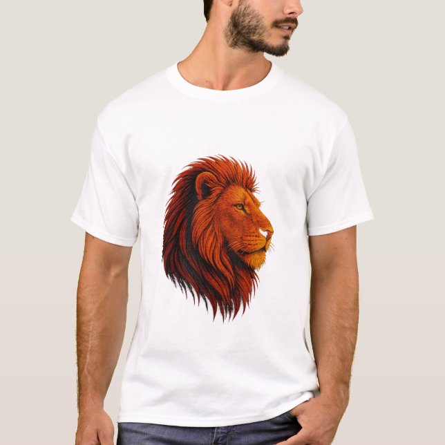 Kung i Jungle - Lejona Roar utan fruktlös neon T Shirt (Framsida)