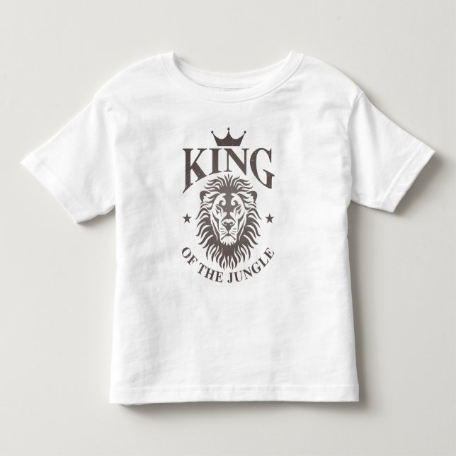 Kung i Jungle Småbarn T-shirt (Framsida)
