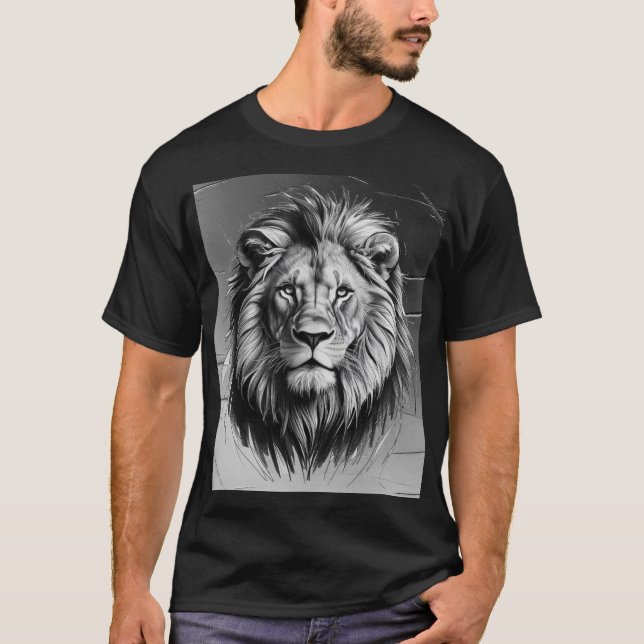 "Kung i Jungle" T-Shirt - Lejon Art Edition (Framsida)
