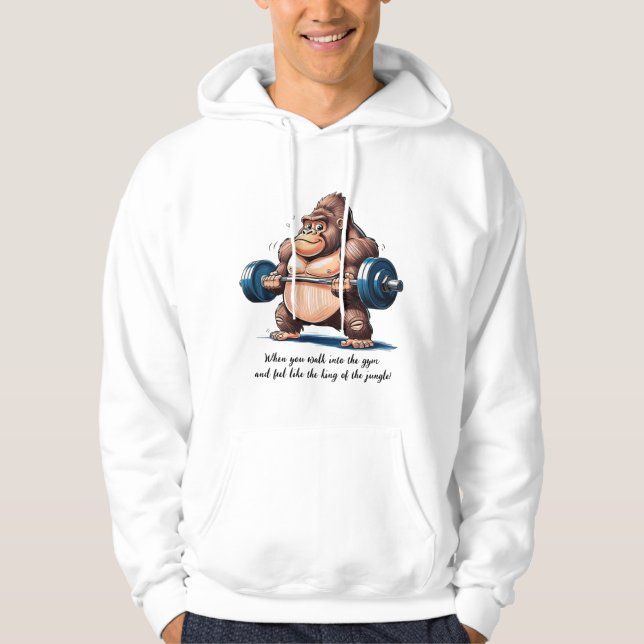 Kung i Jungle vid Gym Hoodie (Framsida)