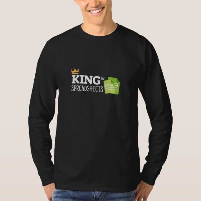 Kung i kalkylblad T-Shirt (Framsida)