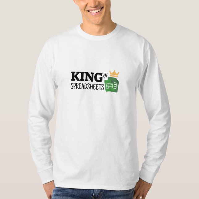 Kung i kalkylblad T-Shirt (Framsida)