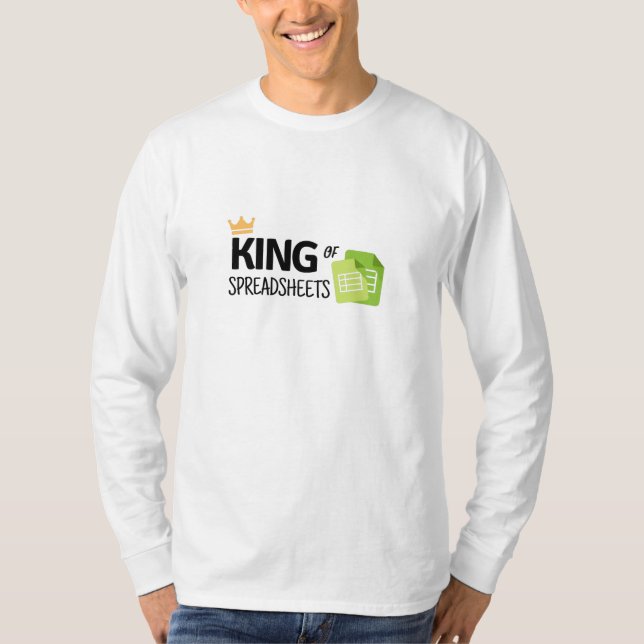 Kung i kalkylblad T-Shirt (Framsida)