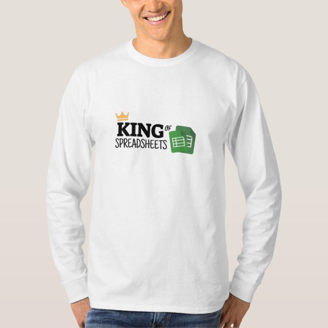 Kung i kalkylblad T-Shirt (Framsida)