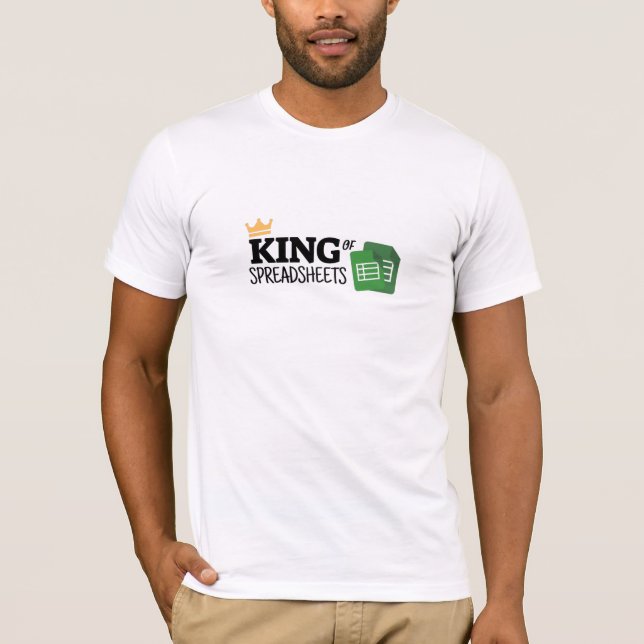 Kung i kalkylblad T-Shirt (Framsida)