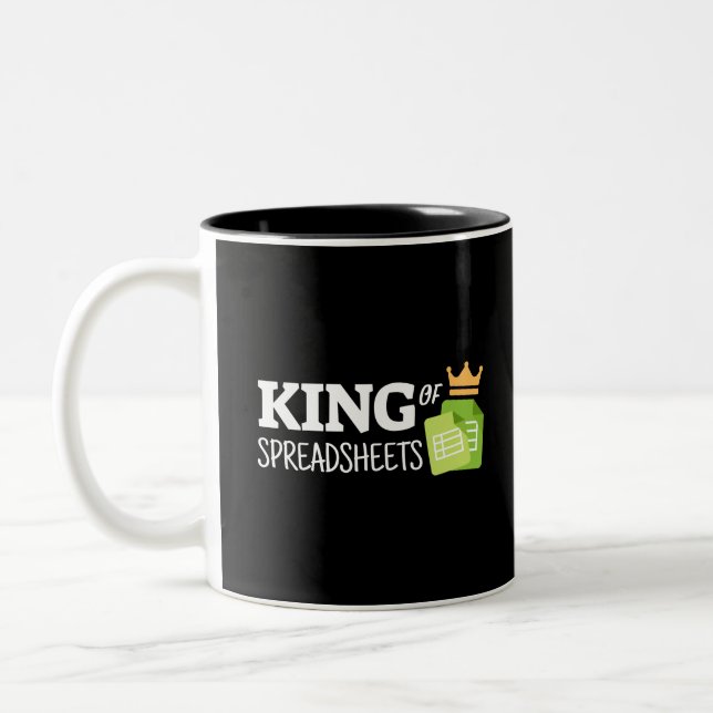 Kung i kalkylblad Två ton kaffe mugg (Vänster)