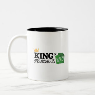 Kung i kalkylblad Två ton kaffe mugg