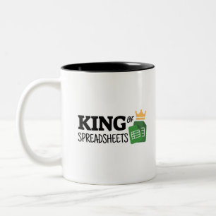Kung i kalkylblad Två ton kaffe mugg