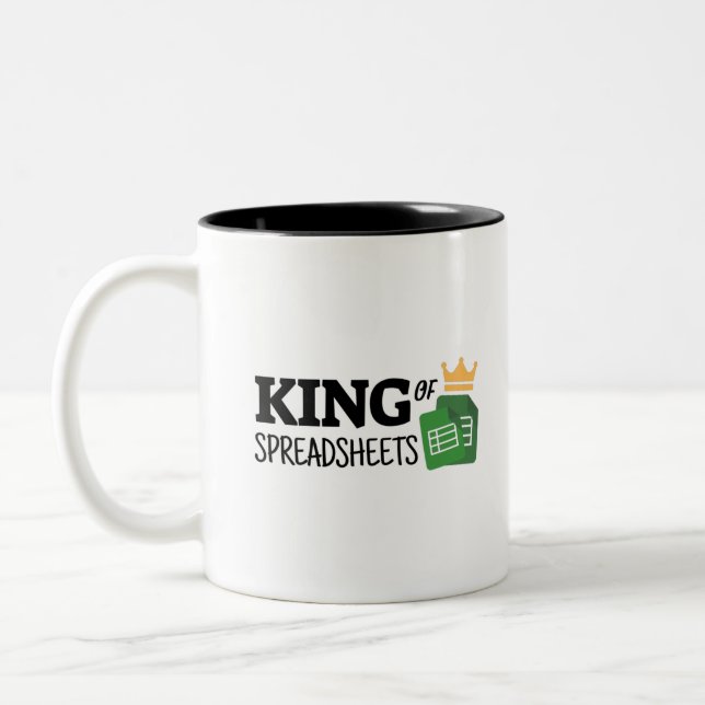 Kung i kalkylblad Två ton kaffe mugg (Vänster)