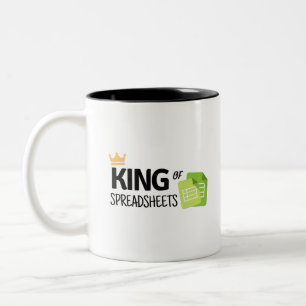 Kung i kalkylblad Två ton kaffe mugg