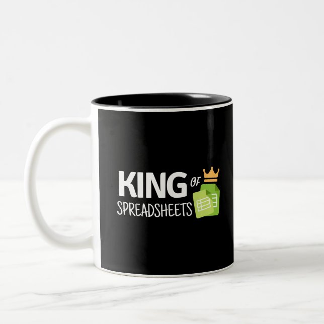 Kung i kalkylblad Två ton kaffe mugg (Vänster)