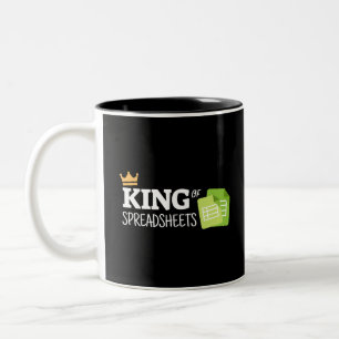 Kung i kalkylblad Två ton kaffe mugg
