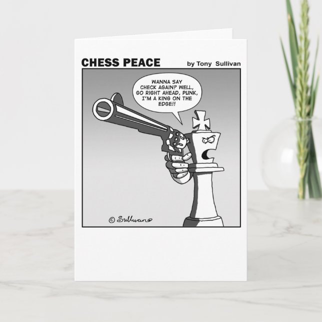 Kung i kant Chess-tecknaden Kort (Framsida)