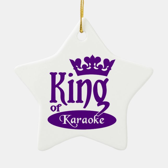 Kung i Karaoke-prydnadsämne Julgransprydnad Keramik (Framsidan)
