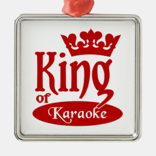Kung i Karaoke-prydnadsämne Julgransprydnad Metall
