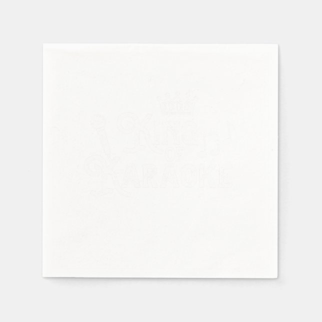 Kung i Karaoke Singing Music Microphone Mic Gift Pappersservett (Framsidan)