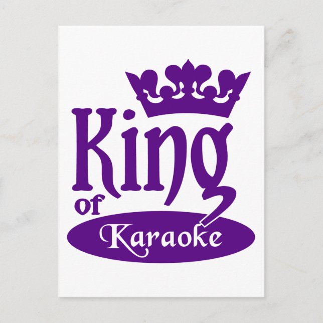Kung i Karaoke-vykort Vykort (Framsida)