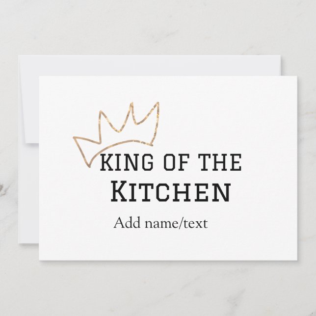 Kung i kökskocken tillsätt namn krona ha inbjudningar (Framsida)