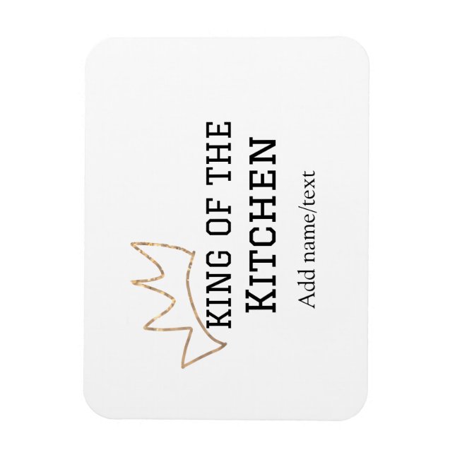 Kung i kökskocken tillsätt namn krona ha magnet (Vertikal)