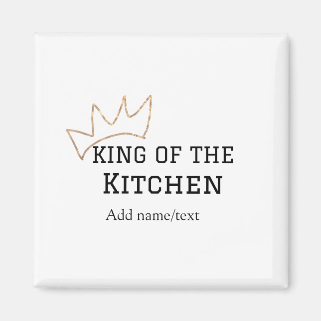 Kung i kökskocken tillsätt namn krona ha magnet (Framsidan)