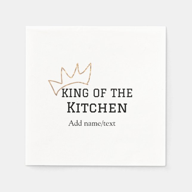 Kung i kökskocken tillsätt namn krona ha pappersservett (Framsidan)