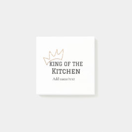 Kung i kökskocken tillsätt namn krona ha post-it block