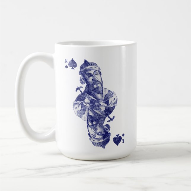 Kung i kortspel kaffemugg (Vänster)