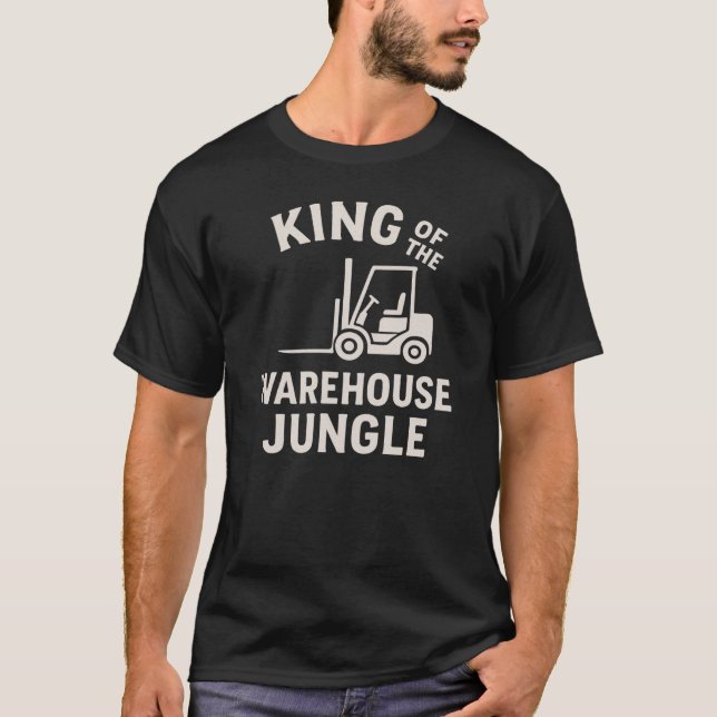 Kung i lageranläggningen Jungle Fork Hiss operator T Shirt (Framsida)