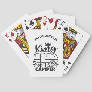 Kung i lägret med krona och namn casinokort