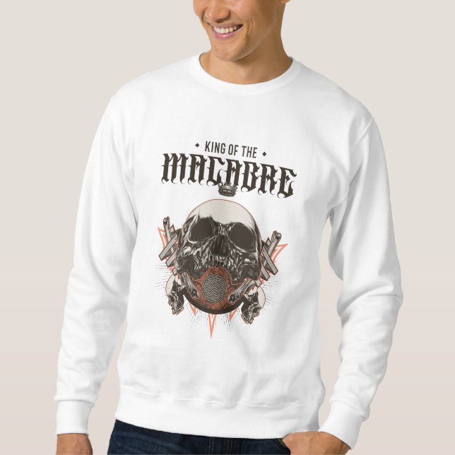 Kung i Macabre Lång Ärmad Tröja (Framsida)