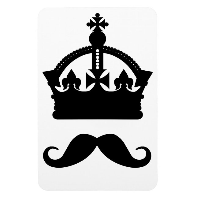 Kung i Mustacher anpassningsbar magnet (Vertikal)