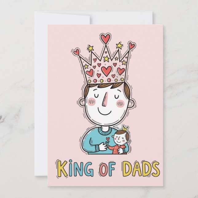KUNG i PAPPOR FARS DAG Inbjudningar (Framsida)