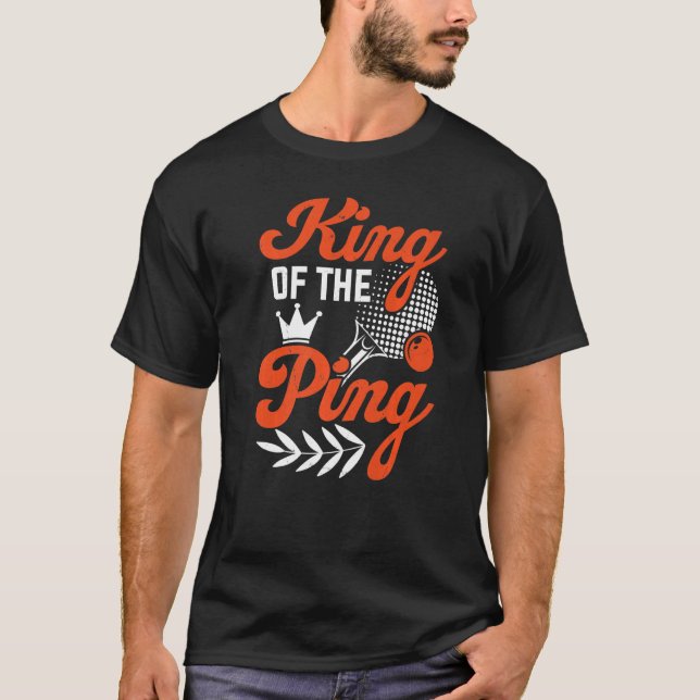 Kung i Ping Pong Bord tennis Player T Shirt (Framsida)
