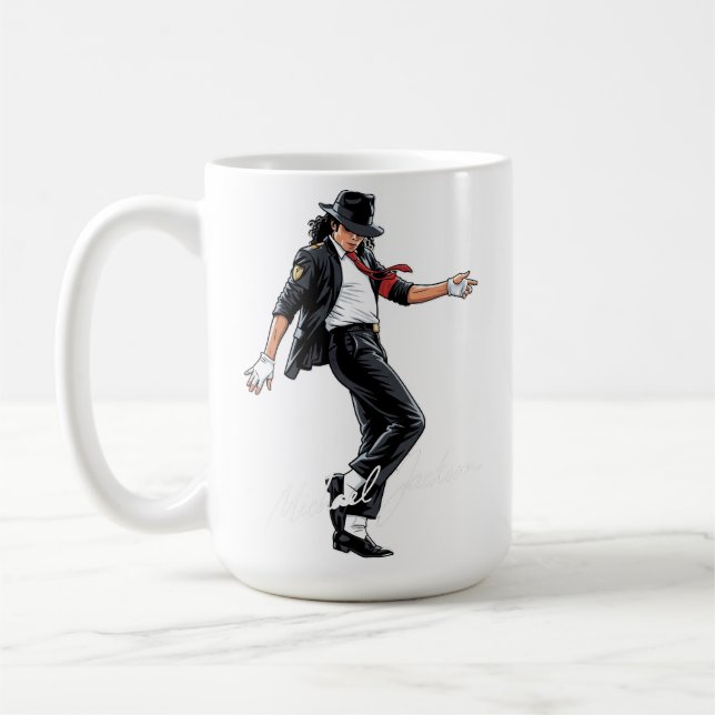 Kung i Pop - Michael Jackson Fläkt Kaffemugg (Vänster)