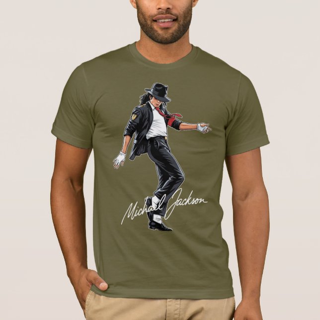 Kung i Pop - Michael Jackson Fläkt T Shirt (Framsida)