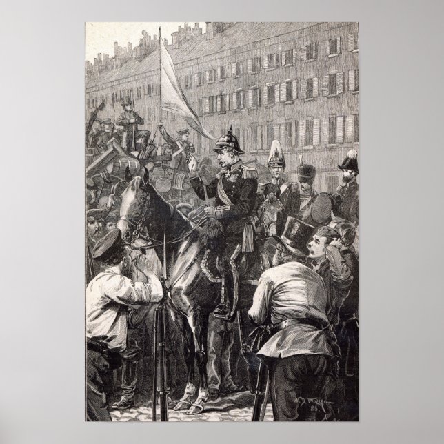 Kung i Preussen, där Berlinerna talar Poster (Framsidan)