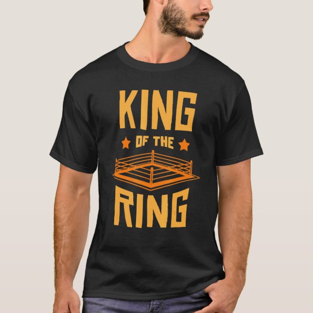 Kung i Ring vid bekämpningen av Boxing Fighter T Shirt (Framsida)