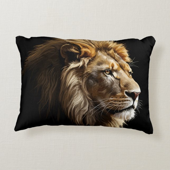 Kung i Savannah Glossy Prydnadskudde (Baksidan)