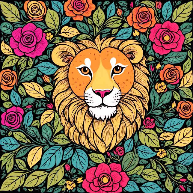 Kung i Savannah: Lejona statens Majestät T Shirt (Lion - King of the Jungle)