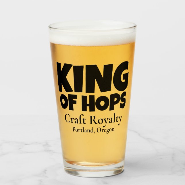 Kung i Skutt - Craft Royalty - Anpassningsbar City Glaskopp (Framsida fylld)