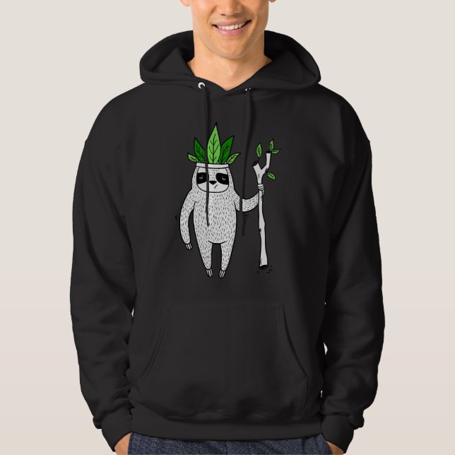 Kung i Sloth Hoodie (Framsida)