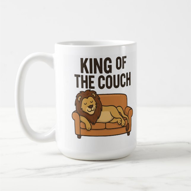 Kung i soffan kaffemugg (Vänster)