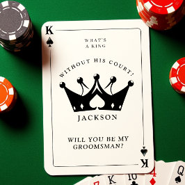 Kung i Spades Poker Groomsman Frieri kort