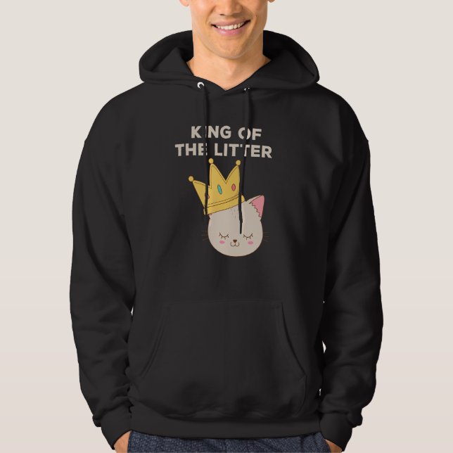 Kung i strumpor av Kattunge Hoodie (Framsida)