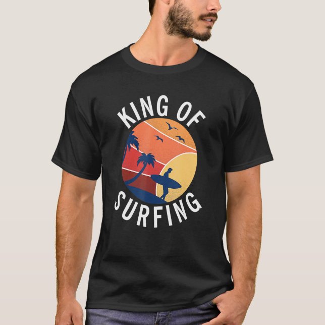 Kung i Surfing Wake Surfer T Shirt (Framsida)