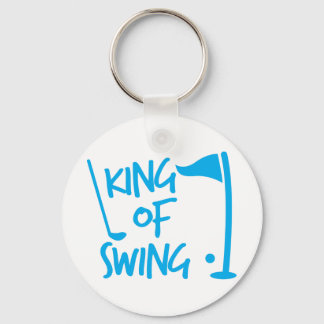 Kung i SWING! golf boll och golf klubb Nyckelring